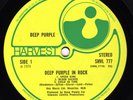 DEEP PURPLE In Rock RARER Orig UK Harvest 1970 EX LP