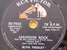 ELVIS PRESLEY 78 RPM RECORD RCA VICTOR 20-7035 JAIHOUSE ROCK/TREAT ME NICE