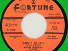 ANDRE WILLIAMS & GINO PARKS Don't Touch 45rpm Fortune 1957