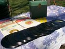 Vintage 45's  & Metal Record Case, Monkees, Cher, Bread, Ray Charles, 1960-70's
