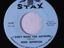 rare Soul 45 EDDIE JEFFERSON i don't want you anymore STAX Listen