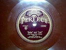 BABE RUTH & LOU GEHRIG Rare 1920s Baseball 78 rpm Perfect Record Colored Wax