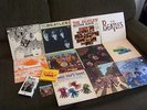 THE BEATLES 11 LP LOT# 1 w LOVE CD, SGT PEPPER STICKER & VINTAGE VHS VIDEO