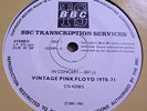 BBC TRANSCRIPTION DISC - VINTAGE PINK FLOYD 1970-71 IN CONCERT LP
