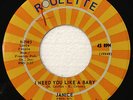 Janice - I Thank You Kindly / I Need You Like A Baby ROULETTE 45 RPM [R-7803]