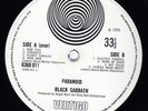 BLACK SABBATH Paranoid RARER LARGE VERTIGO SPIRAL 1970 LP