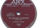 1959 RITCHIE VALENS Rock'n Roll 78 RPM Record. We Belong Together.