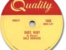 Rare DALE HAWKINS Rock'n Roll 78 RPM Record. Baby, Baby