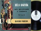 Bartok:6 String Quartets:Parrenin Quartet:Orig Vega Harp C30 A 29-31:Very Rare