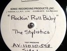 the STYLISTICS Rockin Roll Baby WHITE LABEL PROMO TEST PRESSING LP cover sheet