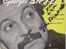 45T EP avec dédicace de GEORGES BRASSENS le parapluie/ la chasse aux papillons