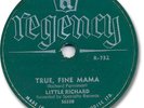 Rare LITTLE RICHARD Rock'n Roll 78 RPM Record. True Fine Mama