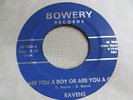 RAVENS Are You A Boy Are You A Girl 45 BOWERY 60's garage fuzz ohio M- unplayed