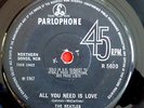 BEATLES -All You Need Is Love- 1st Press/No TV Reference on label/Solid Centre