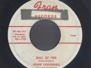 Black Rocker 45  Frank Linkenberg  BALL OF FIRE  Fran  hear  SUPER RARE KY BLUES
