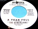 THE DEMENSIONS A Tear Fell 45 Rare Mohawk WL Promo Doo Wop NM- Beauty