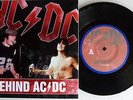 AC/DC - Behind AC/DC - rare Vinyl Single 45 7 mit Bon Scott und Brian Johnson