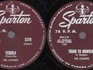 The Champs Rock'N Roll 78 RPM Record Tequila / Train to nowhere