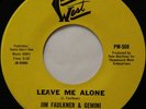 Rare Sweet Soul 45 - Jim Faulkner & Gemini ''Leave Me Alone'' PARA WEST mp3 M-