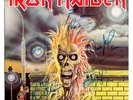 IRON MAIDEN - SIGNED BY BAND - VINYL LP (SLEEVE ONLY) 100% ORIGINAL