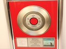 Mike Oldfield, Moonlight Shadow, Single Platin Record, platin Schallplatte