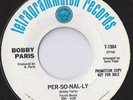 RARE 60s Northern Soul 45 - Bobby Paris - Tetragrammaton Personally / Tragedy