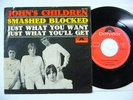 JOHN'S CHILDREN Smashed Blocked Original German 45 + PS Marc Bolan T Rex Mod