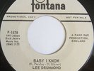 LEE DRUMMOND-Baby I Know-Rare Northern Soul/Mod-PROMO-Hear