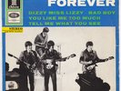 BEATLES Forever RARE Denmark Germany EP 45 in STEREO Dizzy Miss Lizzy +3 LISTEN