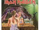 IRON MAIDEN - TWILIGHT ZONE SIGNED BY BAND VINYL LP (SLEEVE ONLY) 100% ORIGINAL