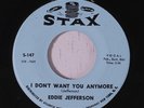 rare Soul 45 EDDIE JEFFERSON i don't want you anymore STAX Listen