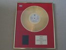 METALLICA ( THE BLACK ALBUM ) GOLD DISC BPI AWARD FOR THE SALE OF 100,000 COPIES