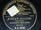 OPERA 78 rpm RECORD G&T TENOR GIORGIO MALESCI Faust GOUNOD Milano