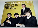 VINTAGE THE BEATLES TICKET TO RIDE 45  PICTURE SLEEVE ONLY CAPITOL 5407
