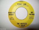 Beatles Capitol light green promo P5810 Penny Lane Strawberry Fields asterisk