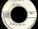 QUEEN: Radio Ga Ga (´84 / v. rare orig. German W/L TEST 7