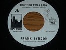 45 RECORD.  FRANK LYNDON.  DON'T GO AWAY BABY  /  LISA.