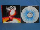 Goatmoon 'Finnish Steel Storm' Blue/White Splatter LP. RARE.Satanic Warmaster