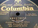 TED WALLACE & CAMPUS BOYS 78rpm Sweetness The Moonlight March COLUMBIA 1908-D M