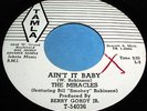 THE MIRACLES Ain't It Baby 45 Rare 1st Press Lined Tamla WL Promo RnB/Soul NM-