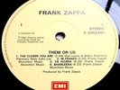 FRANK ZAPPA Them Or Us 1984 UK EMI 2LP 1st PRESS 1 PLAY/MINT