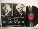 Albert Einstein, Bertrand Russell, Notice To The World, Audio Masterworks 1955
