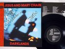 JESUS AND MARY CHAIN DARKLANDS WEA P-13573 JAPAN OBI AUTOGRAPH LP