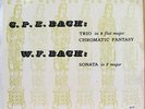SCHAEFER BRINK PINKHAM bach trio / chromatic fantasy LP VG+ LL57 Vinyl  Record