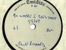 cliff richard-go where i send thee-7 inch single sided emi* acetate*-