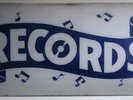 Large Rare Vintage USA Record Shop Display Sign - RECORDS