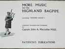 More Music for Highland Bagpipe P/M John A. MacLellan Book for pipes