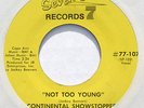 hear: CONTINENTAL SHOWSTOPPERS on Seventy 7 rare northern soul 45 Not Too Young