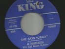 NEW BREED ROCKABILLY-- AL HENDERSON-- SHE SAYS CRAZY --- HEAR BOTH- 1963 KING