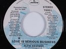 70s Soul 45 ALFIE DAVISON Love Is Serious Business MERCURY HEAR